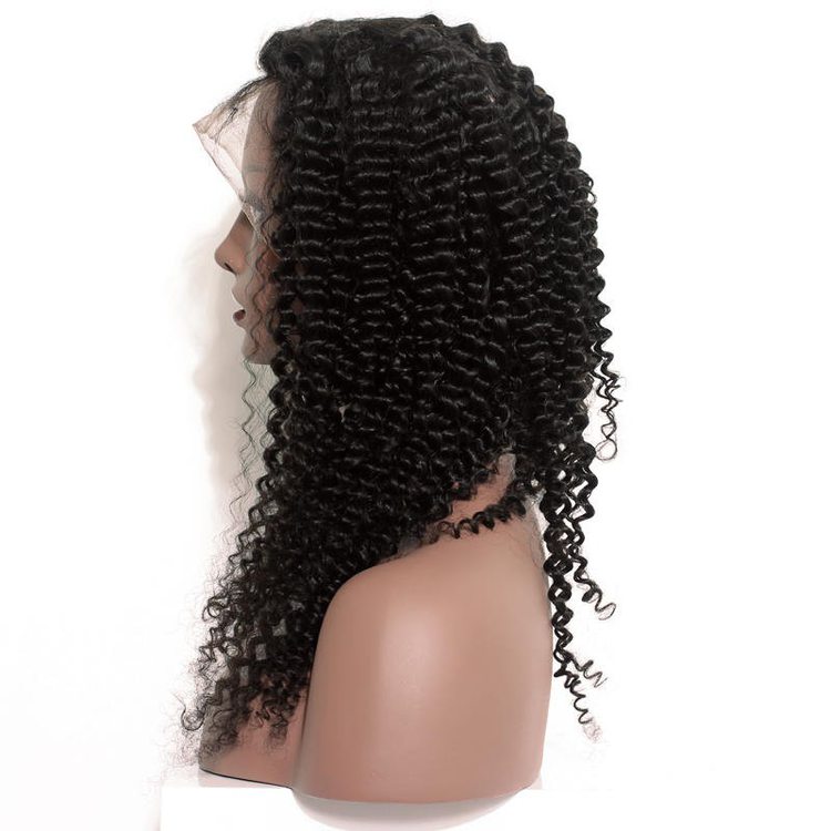 Curly Full Lace Human Hair Wig Smooth Like Silk