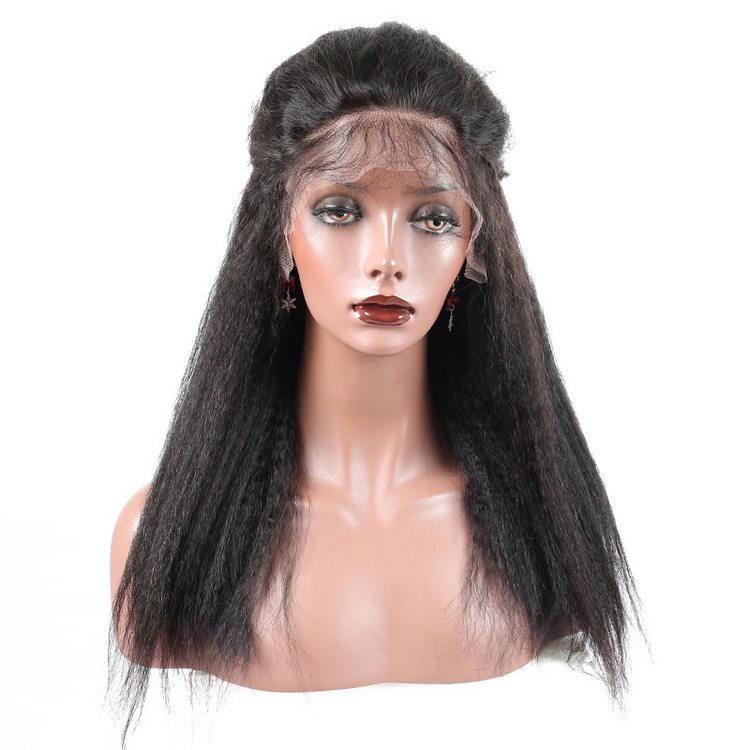 Shiny Kinky Straight Full Lace Wig  Amazing Human Hair Wigs