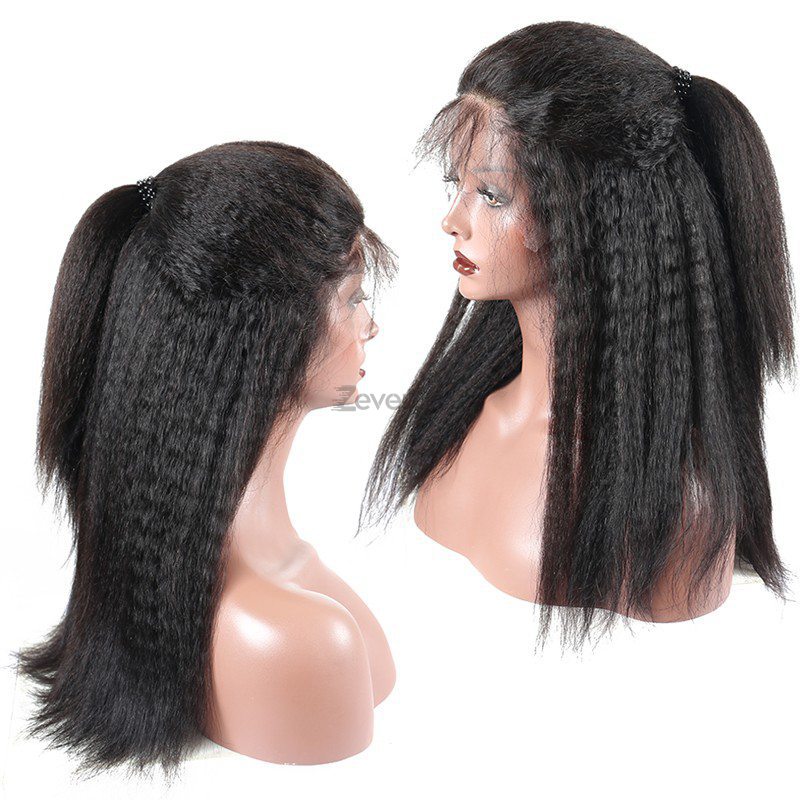 Shiny Kinky Straight Full Lace Wig  Amazing Human Hair Wigs - Zever Hair 1