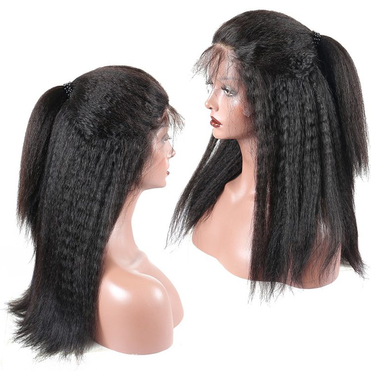 Shiny Kinky Straight Full Lace Wig  Amazing Human Hair Wigs