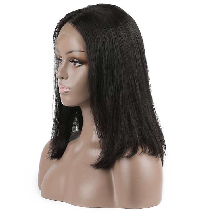 Straight Full Lace Bob Wigs Real Virgin Human Hair Wig