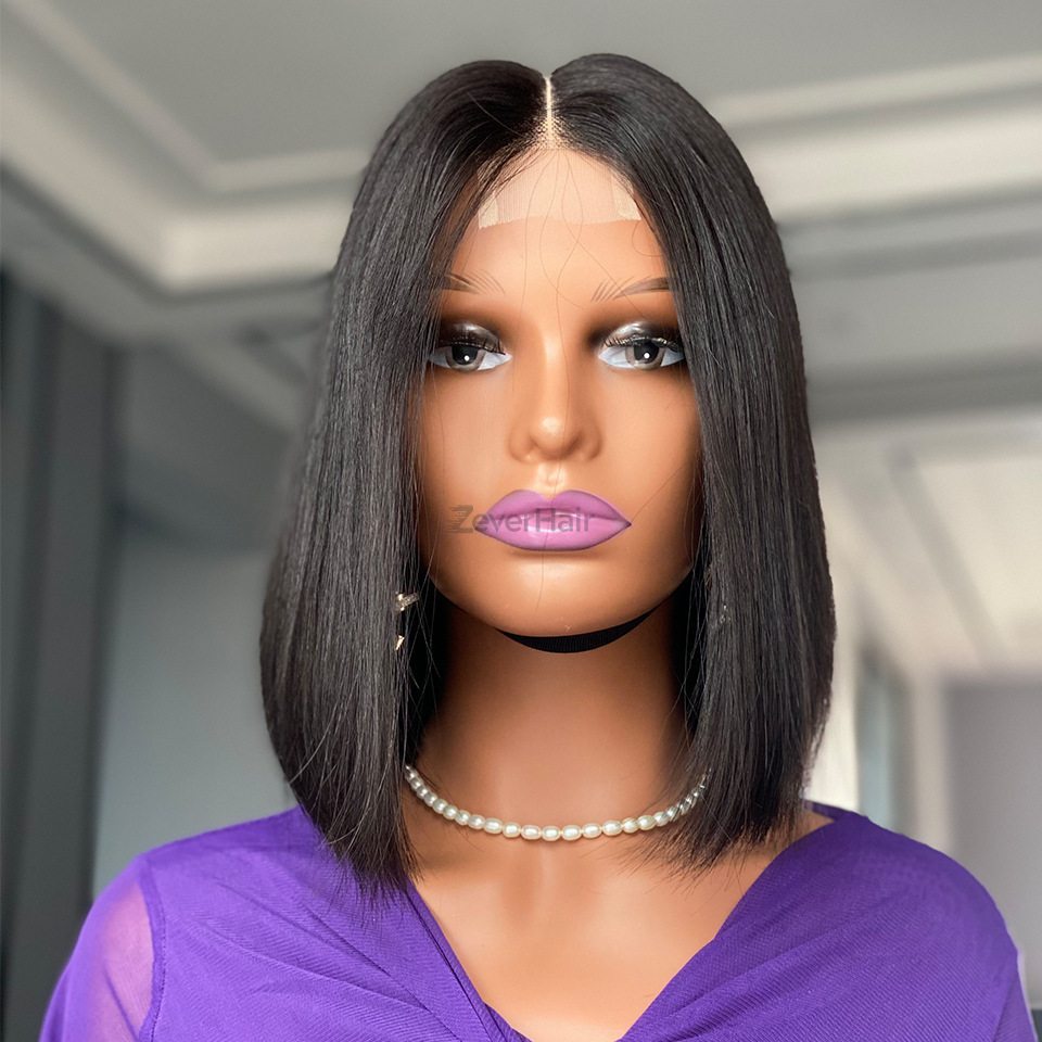 2X6 Double Drawn Bone Straight Human Hair Bob Wig - Zever Hair 2