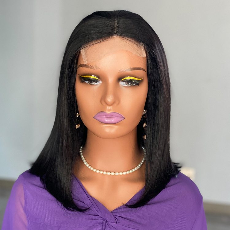 180 Density bone straight Bob Human Hair Wigs
