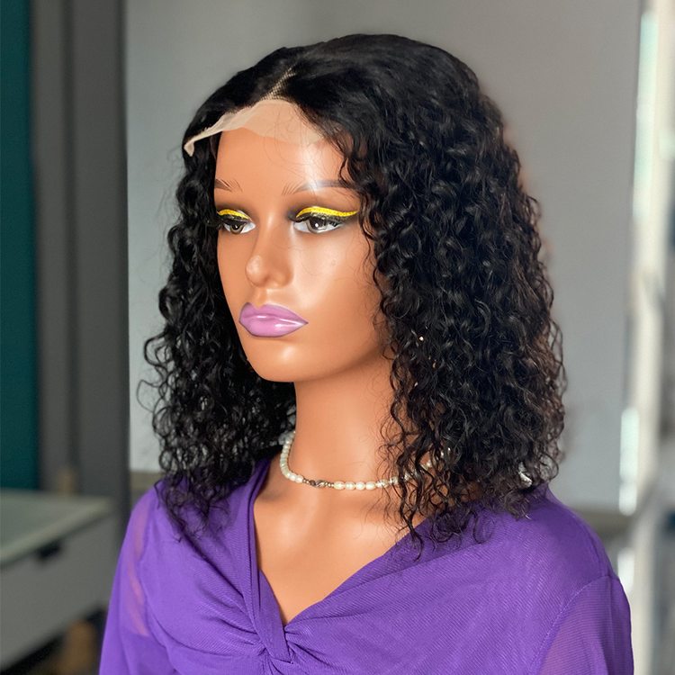 150 Density Water Wave Bob Closure Human Hair Wig