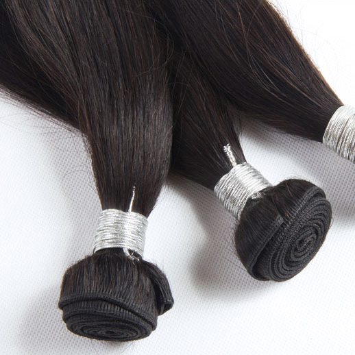 Straight Virgin Peruvian Hair Bundles Weave Natural Black - Zever Hair 3