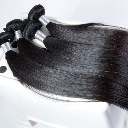 4 bundles Virgin Peruvian Hair Silky Straight Weave Natural Black - Zever Hair 0