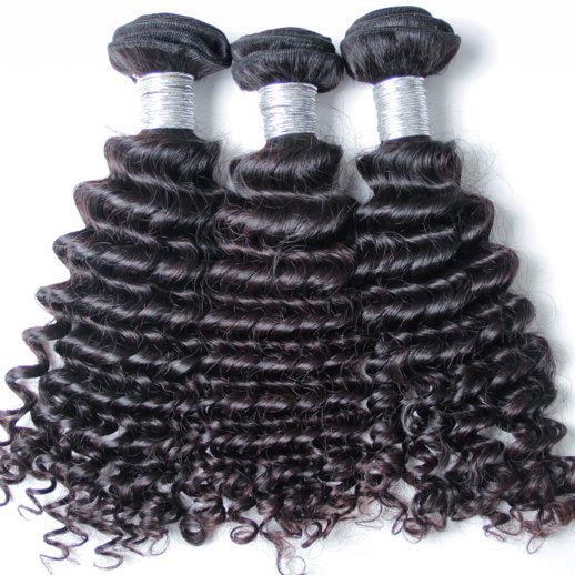 2 pcs Deep Wave Peruvian Virgin Hair Weave Bundles Black - Zever Hair 1