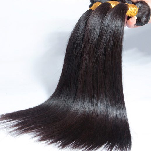 Silky Straight Virgin Brazilian Hair Bundles Weave Natural Black 1pcs - Zever Hair 3