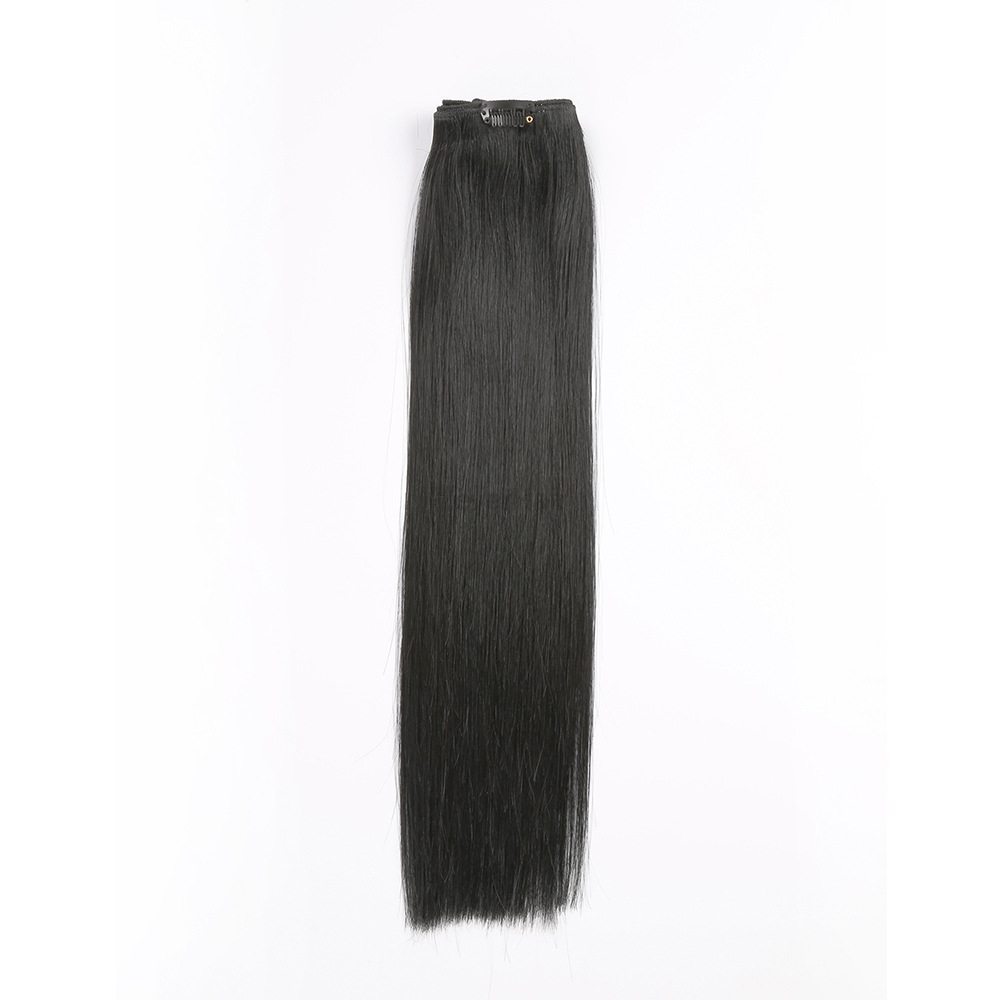 Jet Black(#1) Premium Straight Clip In Hair Extensions 7 Pieces - Zever Hair 2
