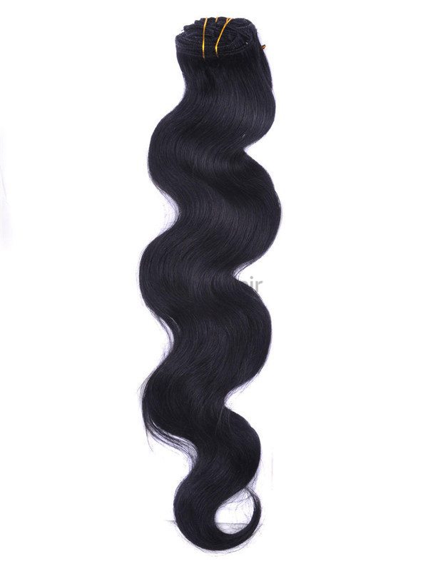 Jet Black(#1) Body Wave Premium Clip In Hair Extensions 7 Pieces - Zever Hair 1