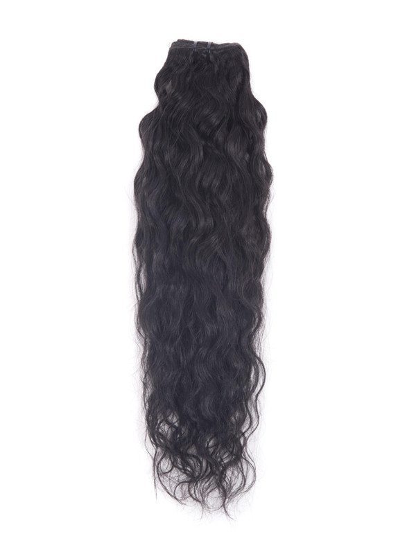 Jet Black(#1) Premium Kinky Curl Clip In Hair Extensions 7 Pieces - Zever Hair 1