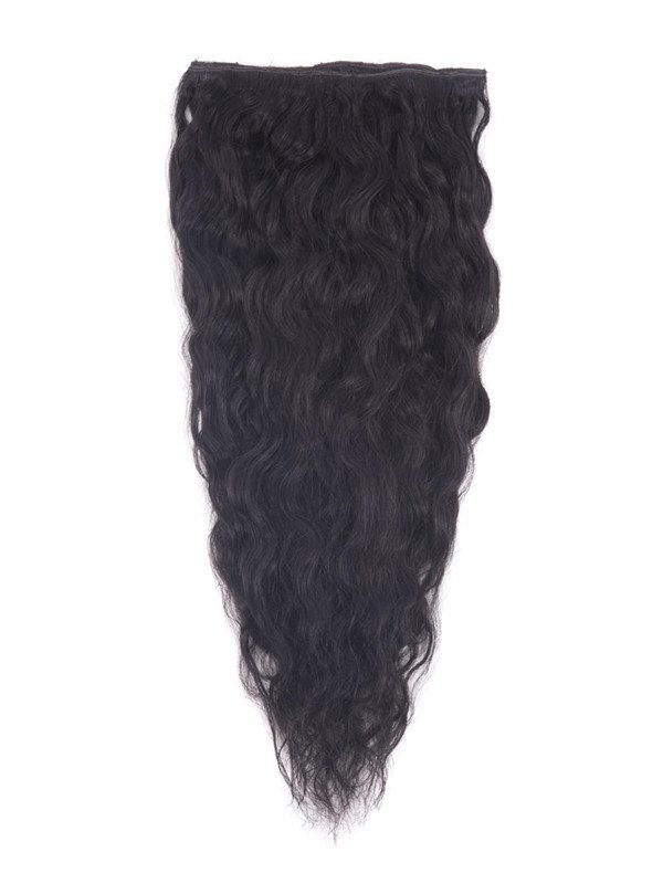 Natural Black(#1B) Premium Kinky Curl Clip In Hair Extensions 7 Pieces - Zever Hair 2