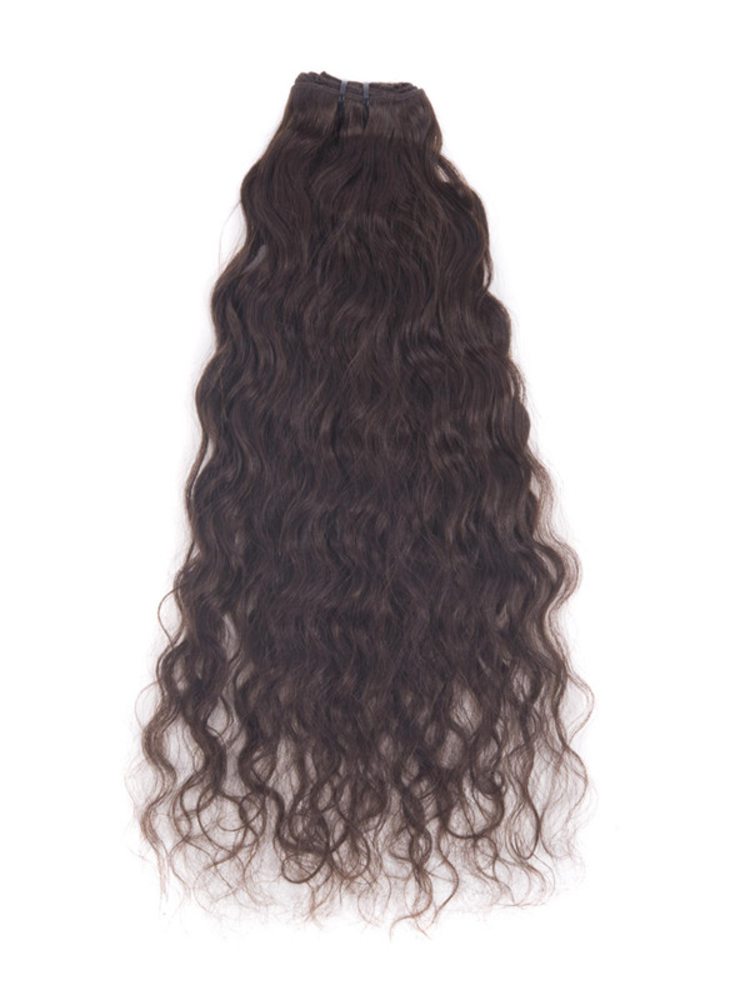 Dark Brown(#2) Premium Kinky Curl Clip In Hair Extensions 7 Pieces - Zever Hair 2