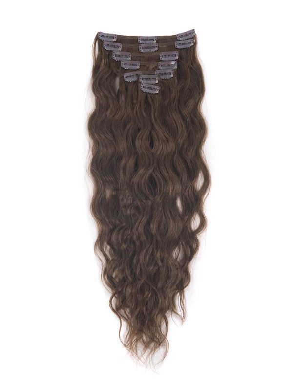 Medium Chestnut Brown(#6) Premium Kinky Curl Clip In Hair 7 Pieces - Zever Hair 0