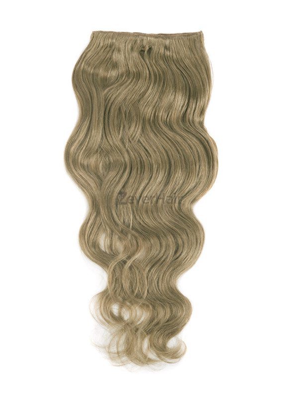 Light Golden Brown(#12) Premium Body Wave Clip In Hair Extensions 7 Pieces - Zever Hair 1