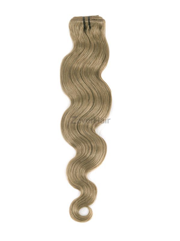 Light Golden Brown(#12) Premium Body Wave Clip In Hair Extensions 7 Pieces - Zever Hair 2