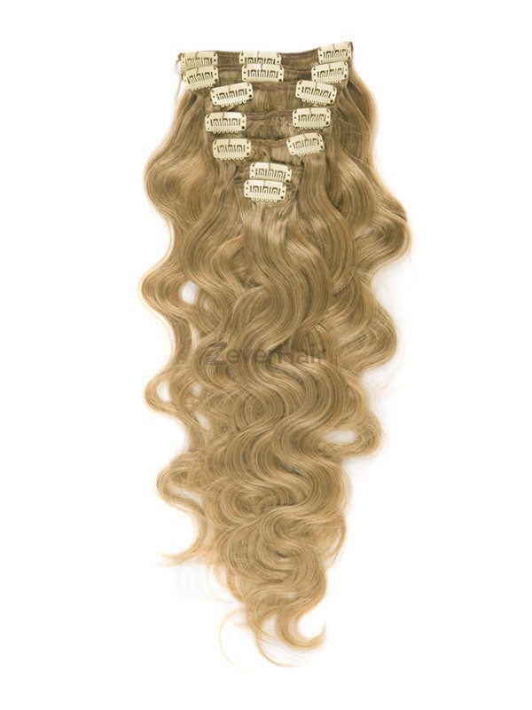 Strawberry Blonde(#27) Premium Body Wave Clip In Hair Extensions 7 Pieces - Zever Hair 0