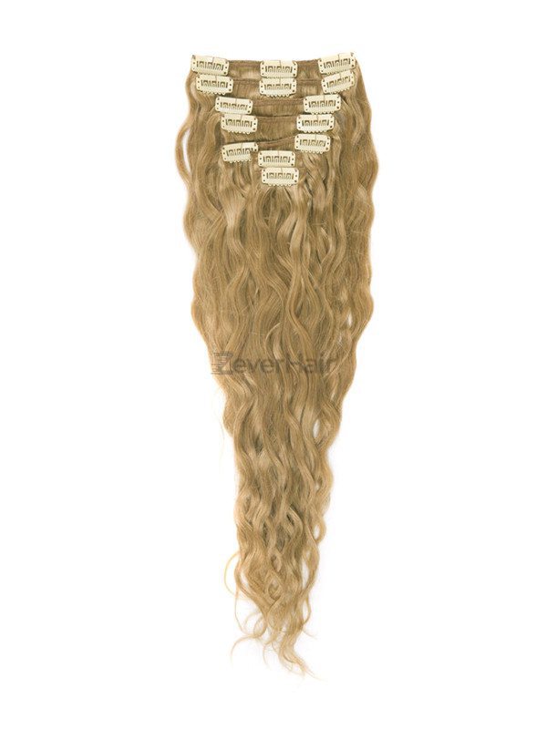Strawberry Blonde(#27) Premium Kinky Curl Clip In Hair Extensions 7 Pieces - Zever Hair 1