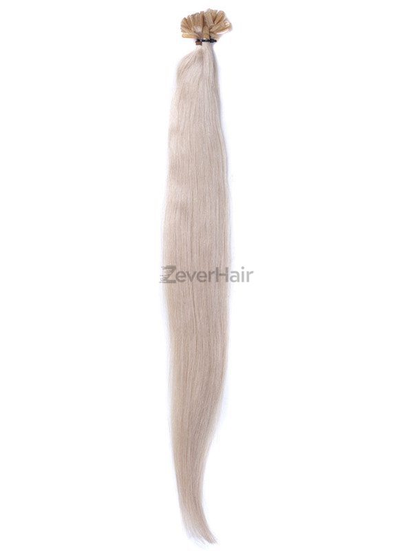 50 Piece Straight Nail Tip/U Tip Remy Hair Extensions Medium Blonde(#24) - Zever Hair 2