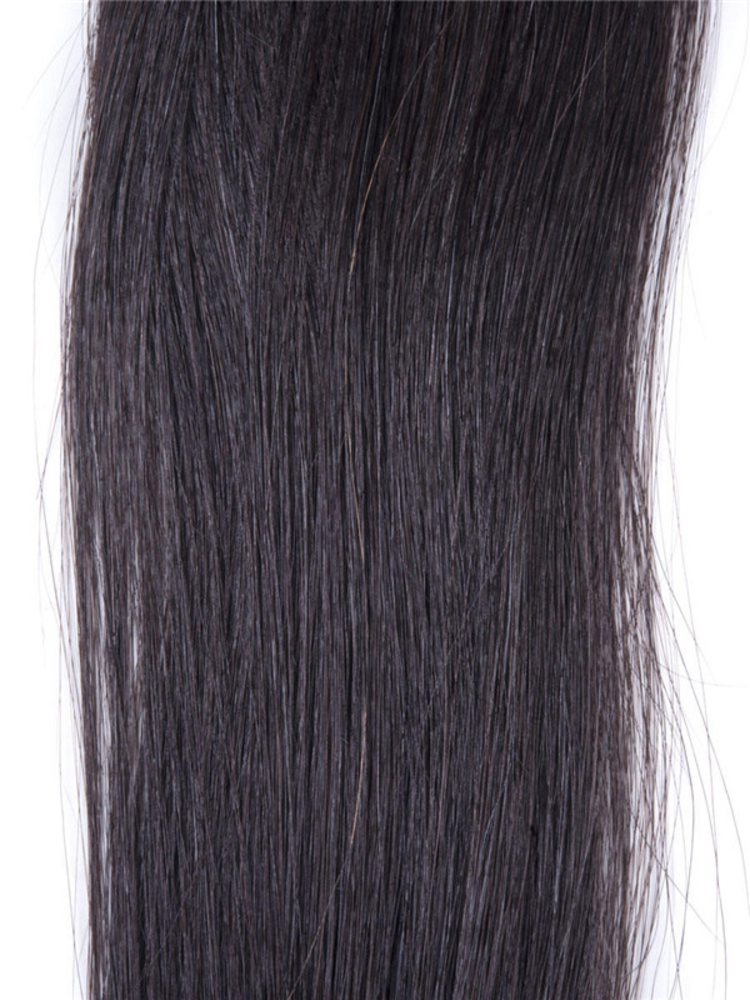 50 Piece Silky Straight Remy Nail Tip/U Tip Hair Extensions Natural Black(#1B) - Zever Hair 5