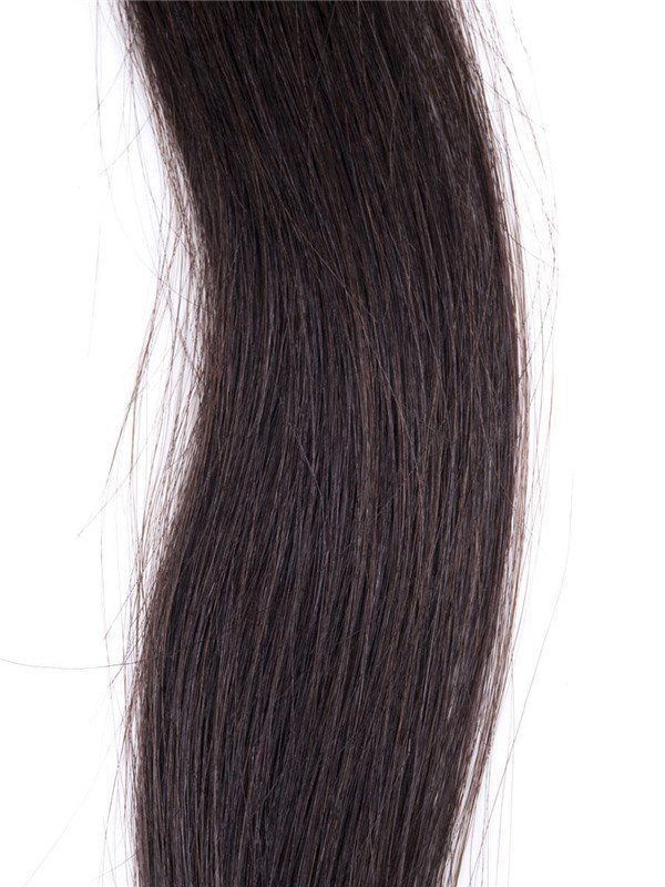 50 Piece Silky Straight Remy Stick Tip/I Tip Hair Extensions Natural Black(#1B) - Zever Hair 3
