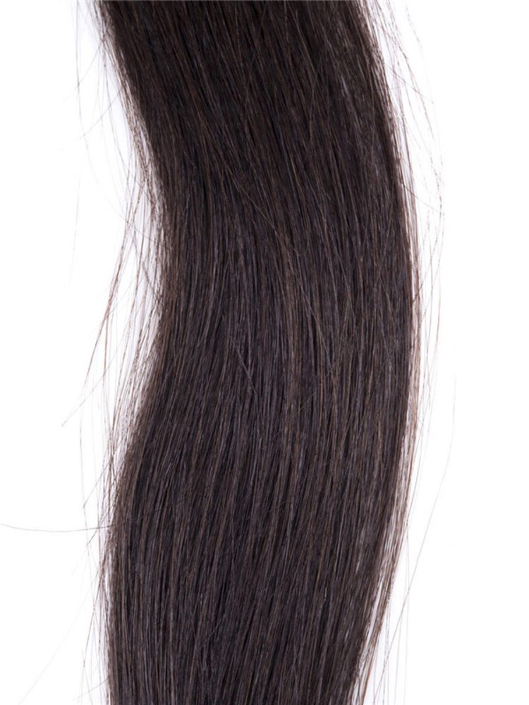 50 Piece Silky Straight Remy Stick Tip/I Tip Hair Extensions Natural Black(#1B) - Zever Hair 3