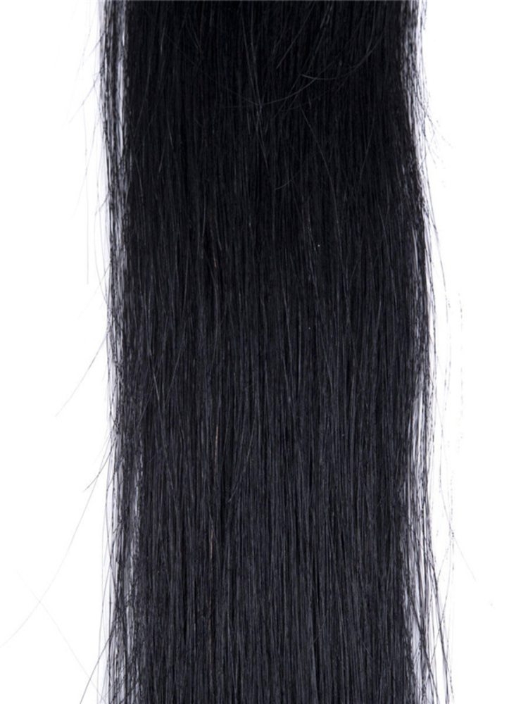 50 Piece Silky Straight Stick Tip/I Tip Remy Hair Extensions Jet Black(#1) - Zever Hair 3