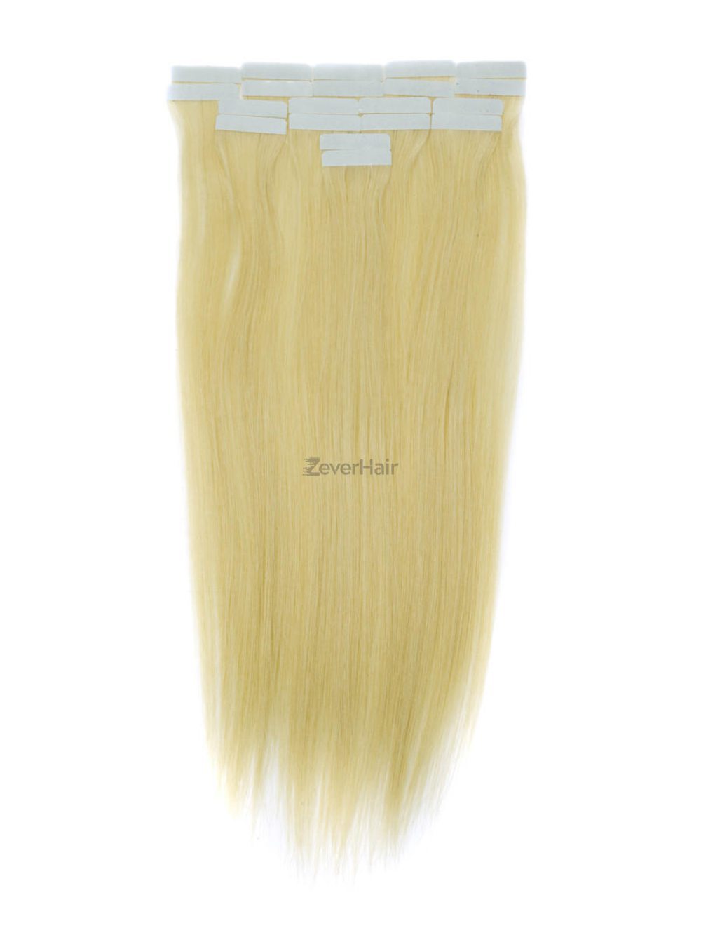 Tape In Human Hair Extensions 20 Piece Silky Straight Medium Blonde(#24) - Zever Hair 1