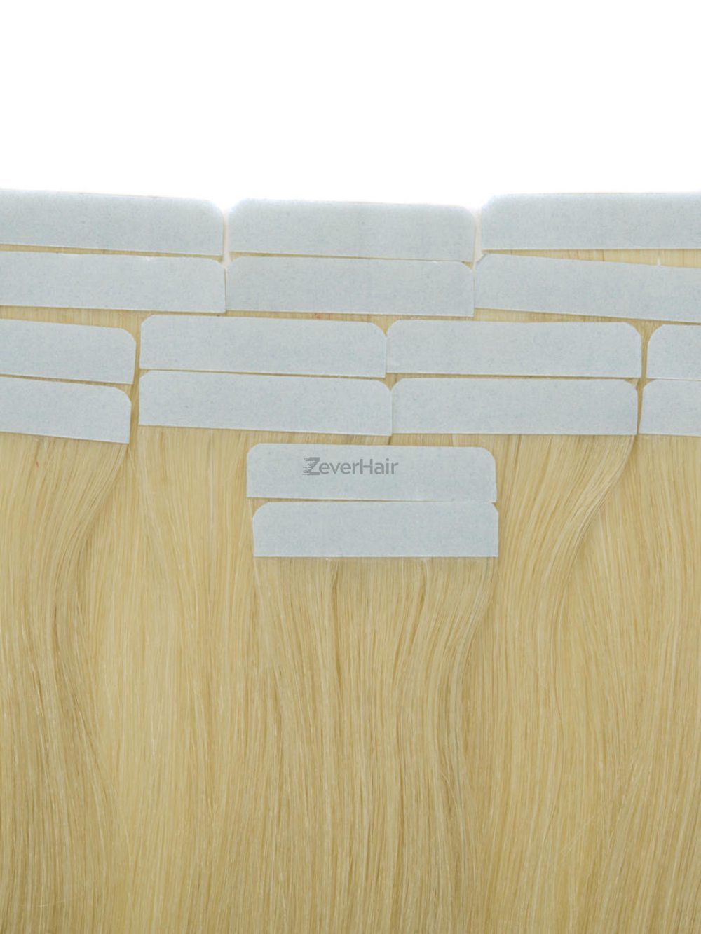 Tape In Human Hair Extensions 20 Piece Silky Straight Medium Blonde(#24) - Zever Hair 2