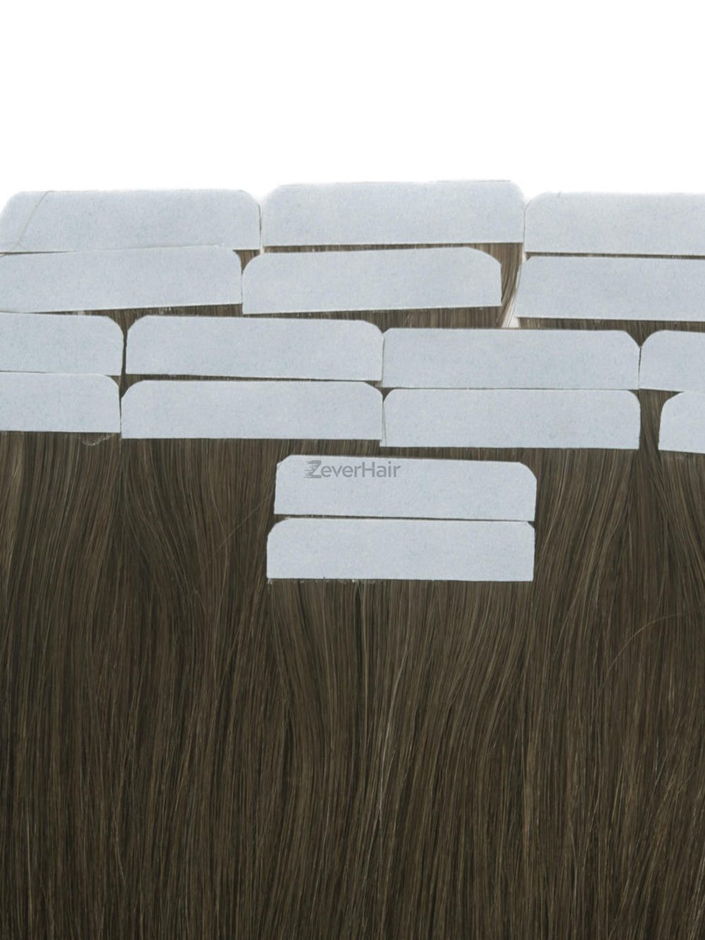 Remy Tape In Hair Extensions 20 Piece Silky Straight Light Chestnut(#8) - Zever Hair 2