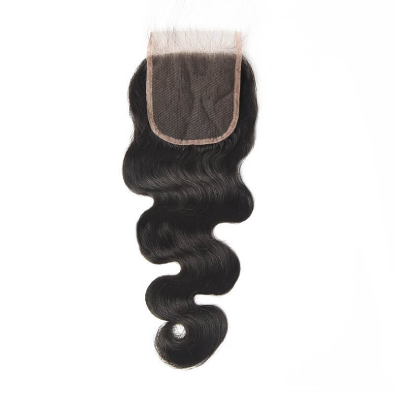 4*4 Unprocessed Virgin Hair Body Wave Lace Closure Natural Color - Zever Hair 1