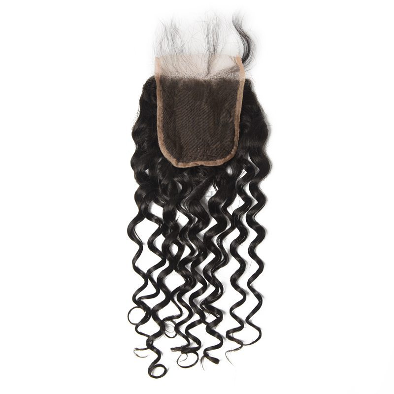 Cheap Virgin Hair Water Wave Lace Closure Natural Back - Zever Hair 1