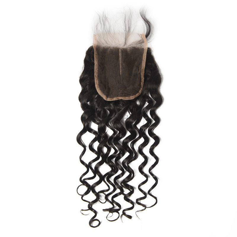 Cheap Virgin Hair Water Wave Lace Closure Natural Back - Zever Hair 3