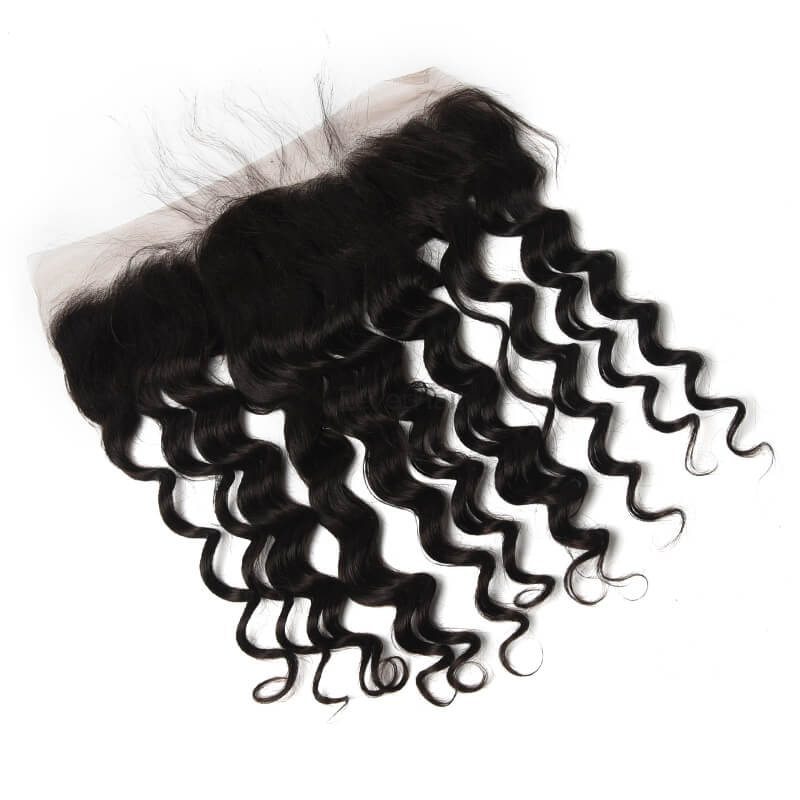 Human Hair 13*4 Loose Curly Lace Frontal Smooth & Shiny - Zever Hair 1