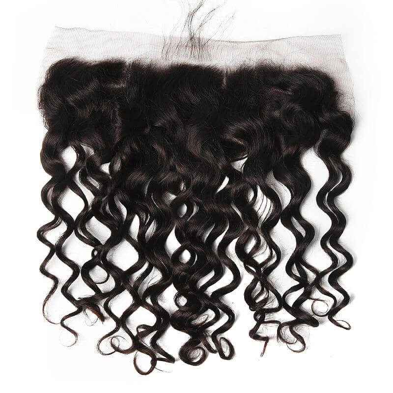 13*4 Unprocessed Virgin Hair Natural Wave Lace Frontal Natural Color - Zever Hair 0
