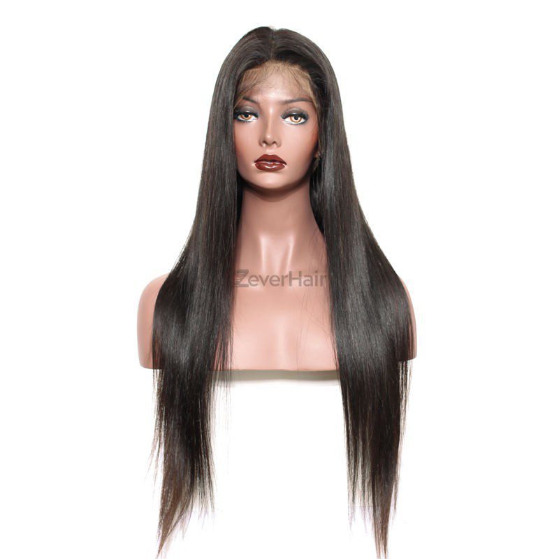 Silky Straight Full Lace Wig, 100% Human Virgin Hair Wigs 8-28 inch - Zever Hair 1