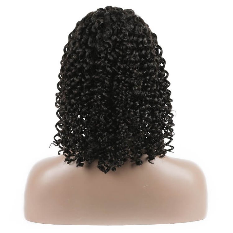 Curly Full Lace Bob Wig 100% Virgin Hair Wigs - Zever Hair 4