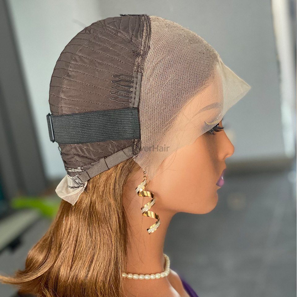 Short Chocolate Brown Virgin Human Hair Bob Wig - Zever Hair 3