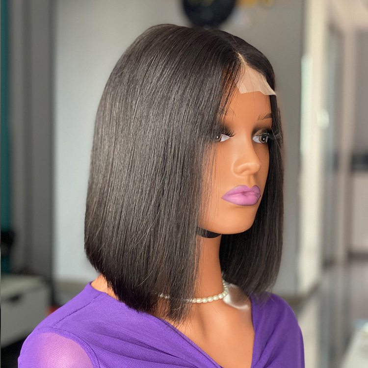 2X6 Double Drawn Bone Straight Human Hair Bob Wig - Zever Hair