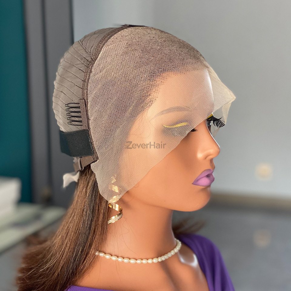 180 Density Chocolate Brown Virgin Human Hair Bob Wig - Zever Hair 2