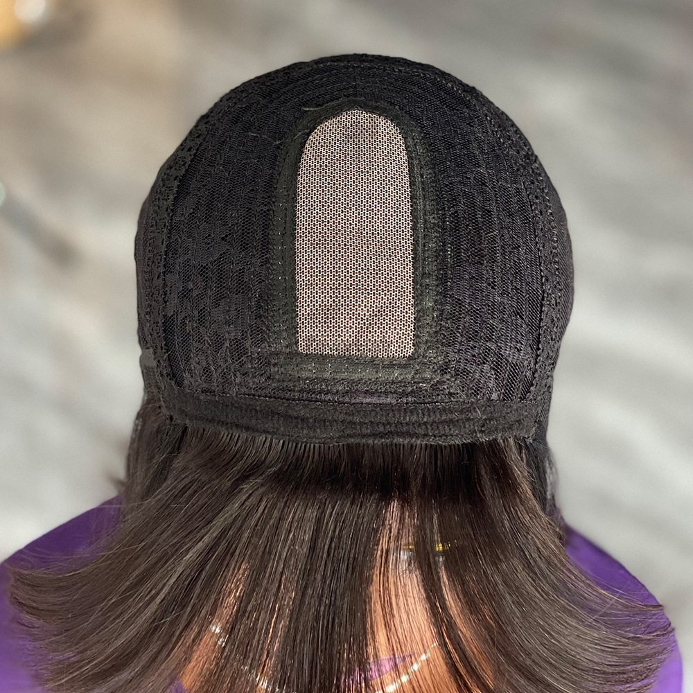 10 Inch 2x4 Human Hair lace Bob Wig With Bangs - Zever Hair 5